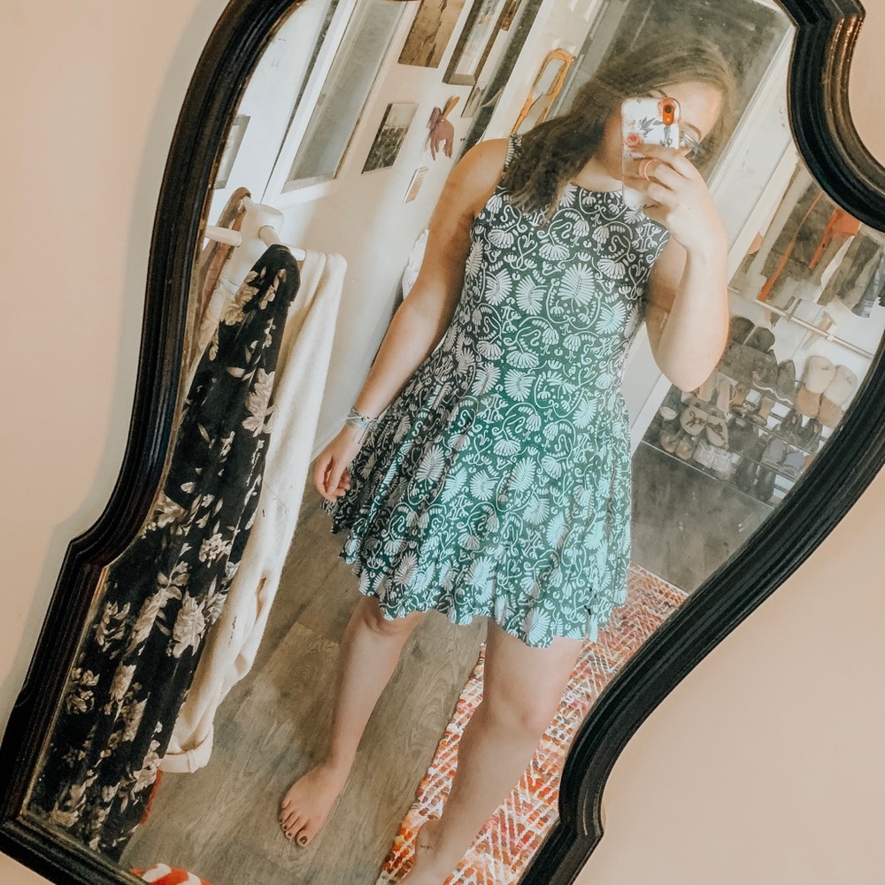 H&M mini dress with a slight high low detail